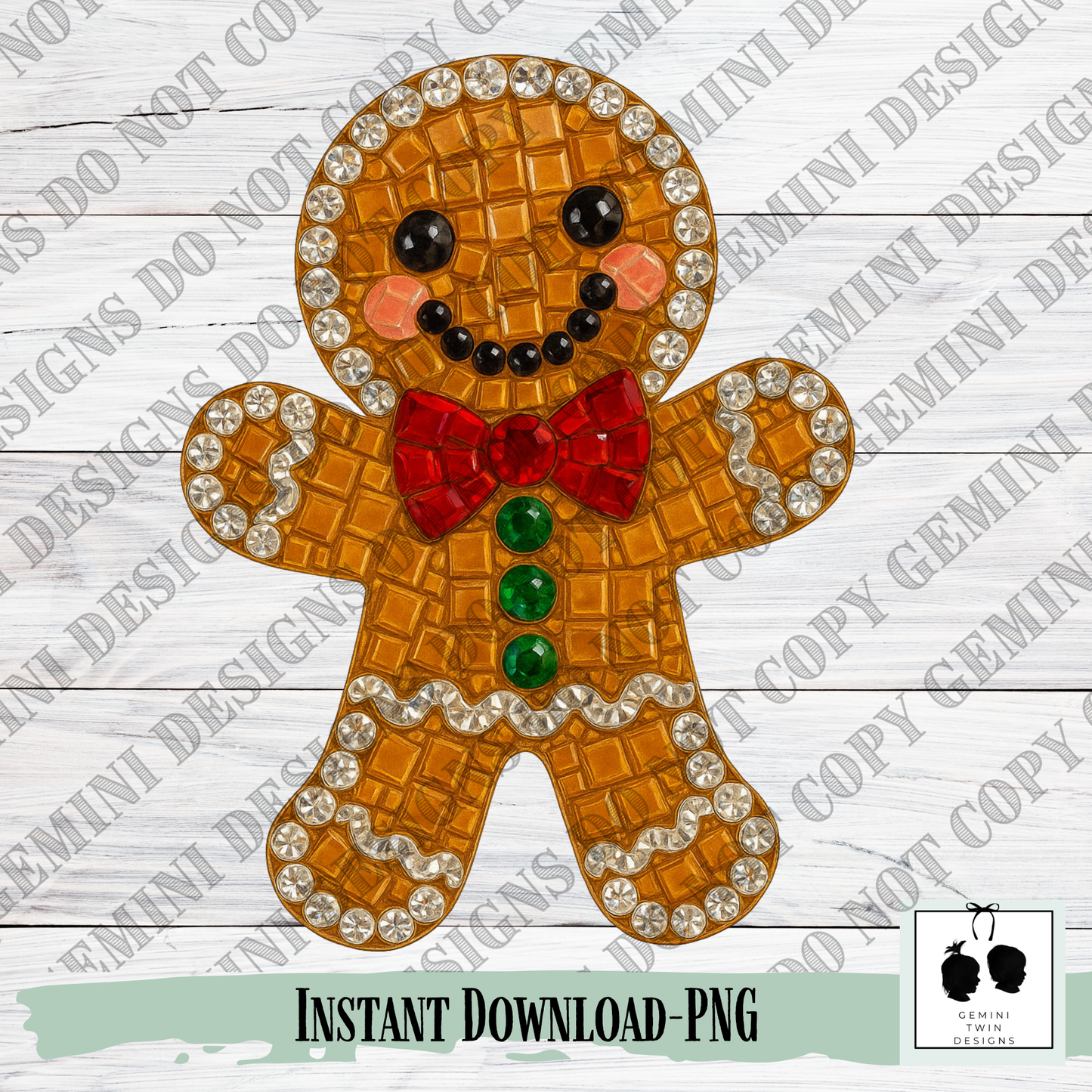 Gingerbread man gemstone