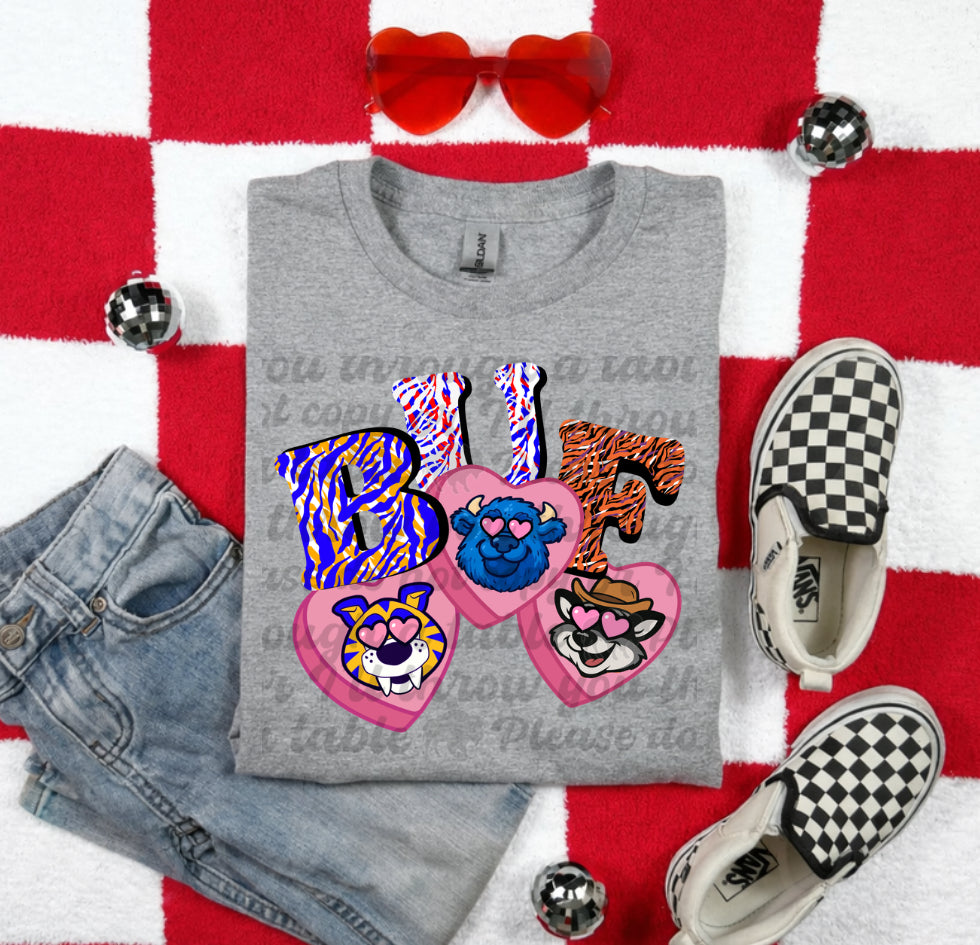 Buf Stripes & Mascots Hearts