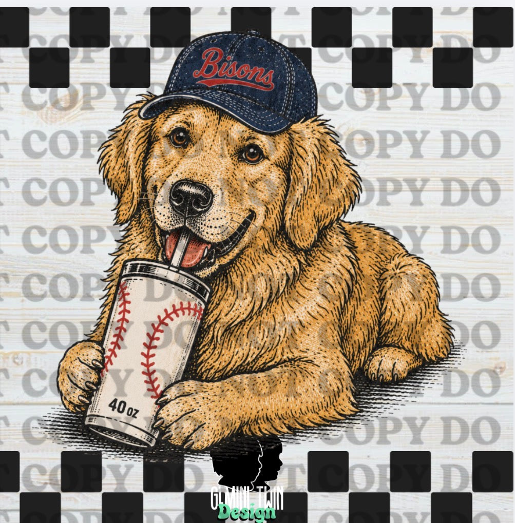 Golden retriever tumbler