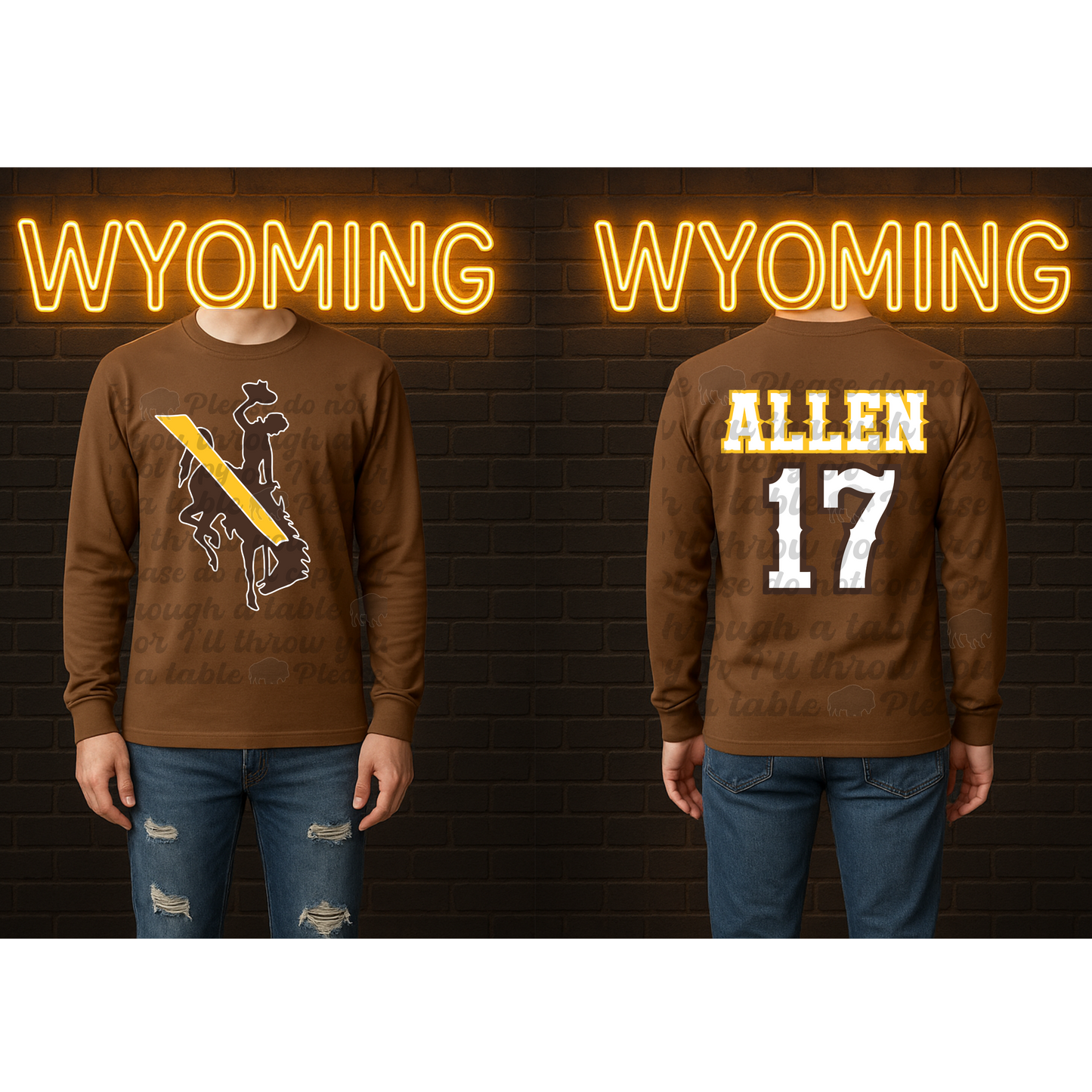 LIMITED WYOMING/BUFFALO MASH UP SET OR SINGLE