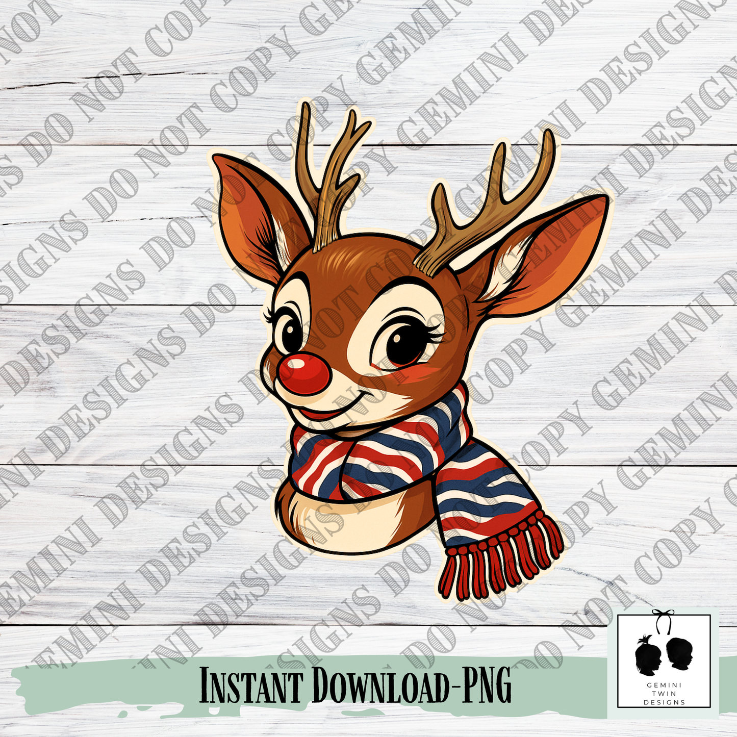 Vintage Stripe Rudolph