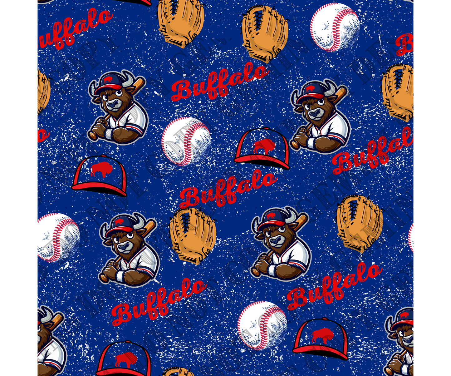 Buffalo Baseball Seamless