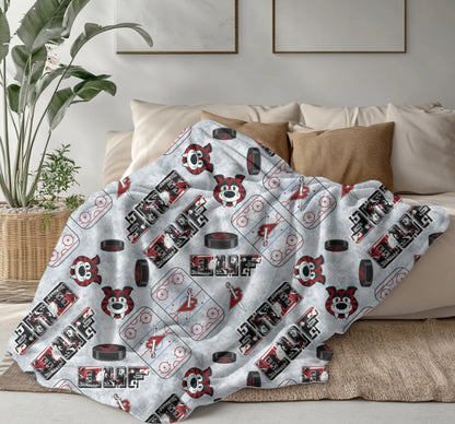 Red and Black Buffalo Hockey Seamless