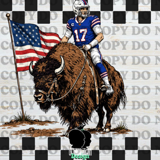 JA on a Bison