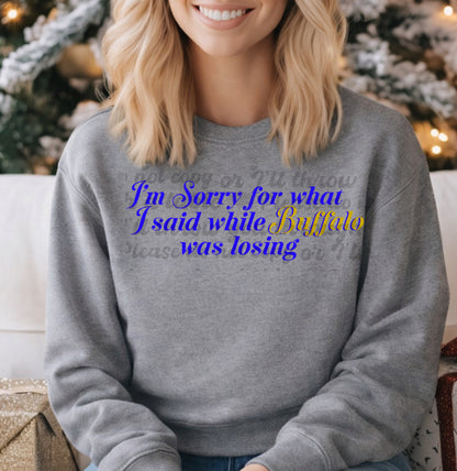 Sorry for what set of 3