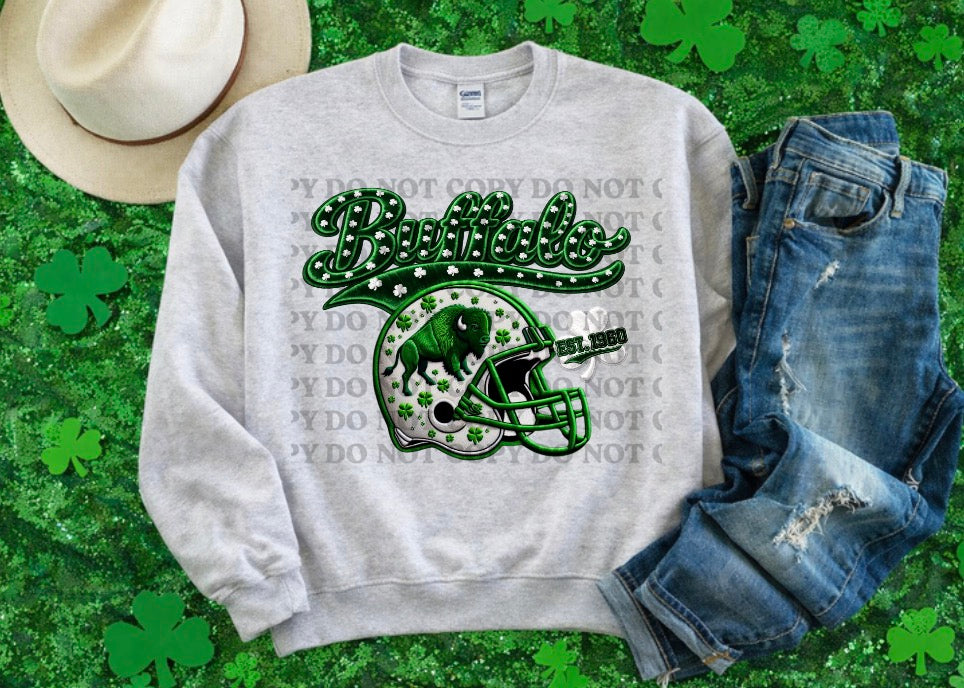 Buffalo Velvet St Pattys Day Helmet