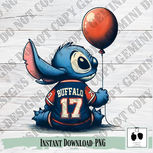 Stitch Buffalo jersey and balloon