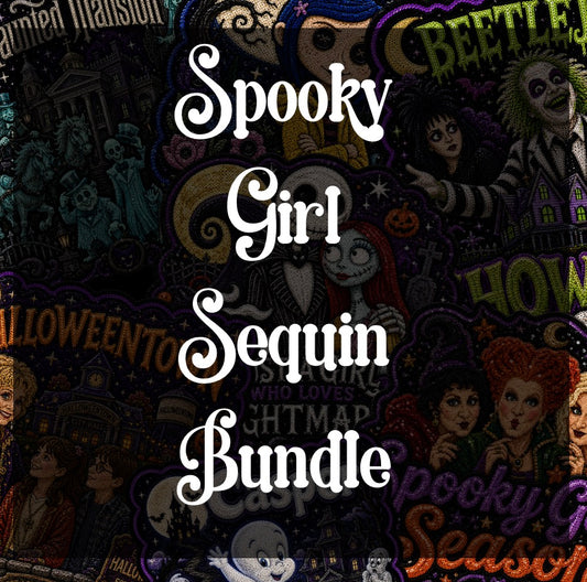 Spooky Sequin Girl Patch