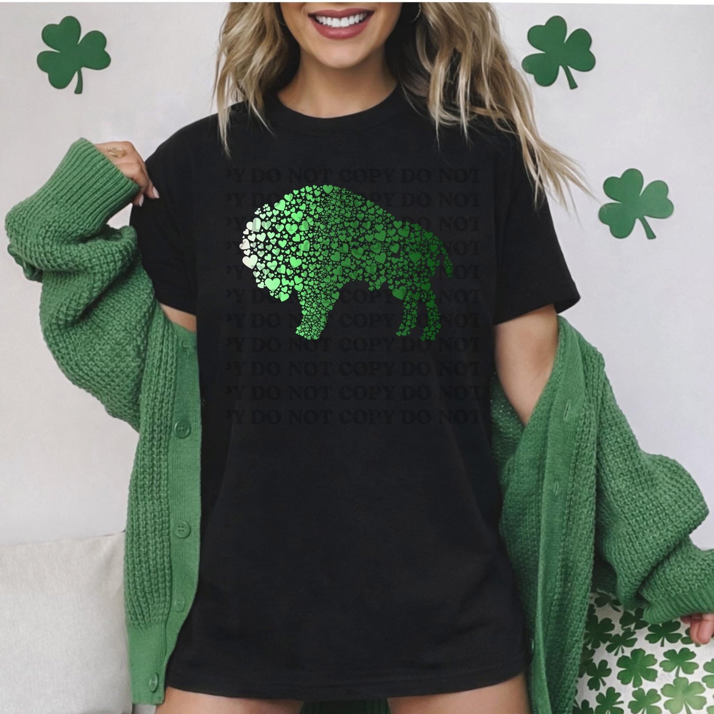 Gradient green hearts Buffalo
