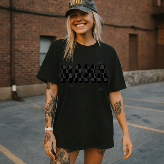 $2 Mama Black Check