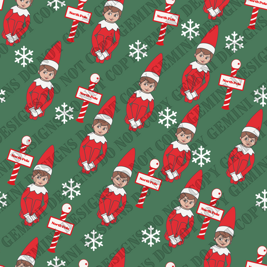 Girl Elf on the Shelf Seamless file