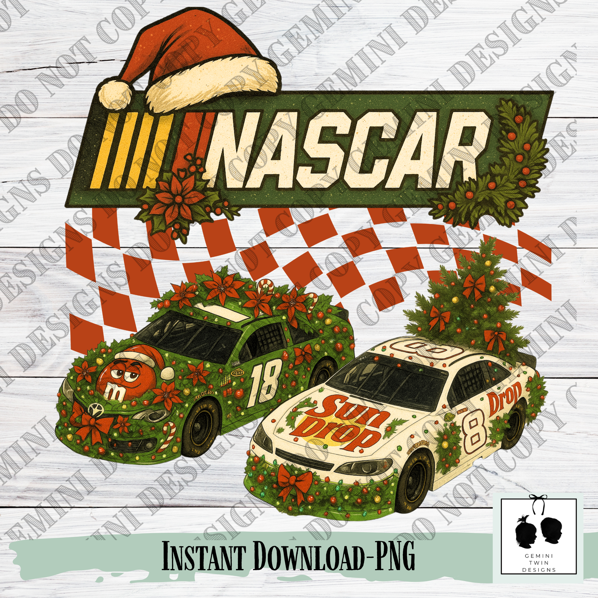 Race Car Christmas – Gemini Twin Designs